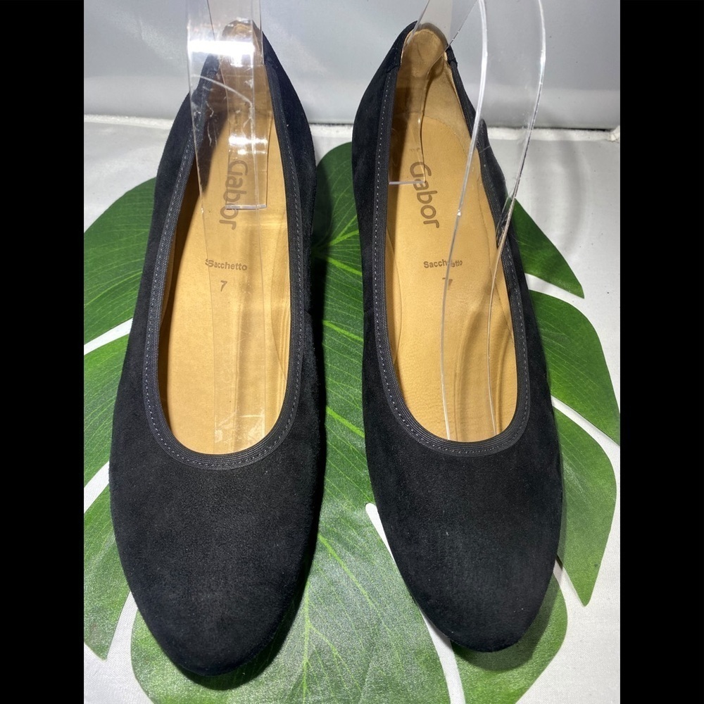 GABOR STELLA‎ SACCHETTO WEDGE BLACK SUEDE​​​​​